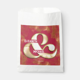 Sacolinha Casamento Cor Magenta Dourado Ousado Elegante Pers
