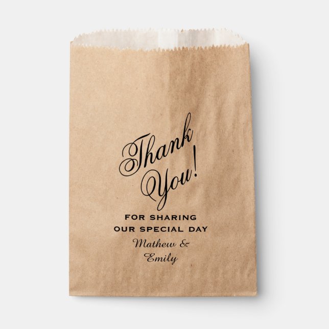 Sacolinha Casamento de Agradecimento Personalizado (Frente)