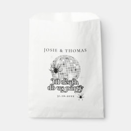 Sacolinha Casamento de Aranhas e Bola de Disco Retro Hallowe