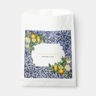 Sacolinha Casamento de Azulejos portugueses com limões medit