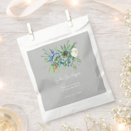 Sacolinha Casamento de Boho com Buquê Floral Suculente de Wa