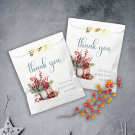 Sacolinha Casamento de buquê de morango Cozy Winter Rowan