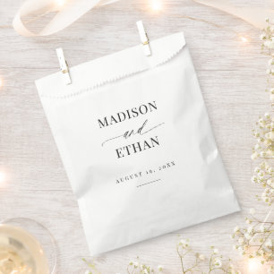 Sacolinha Casamento de Caligrafia Simples Elegante