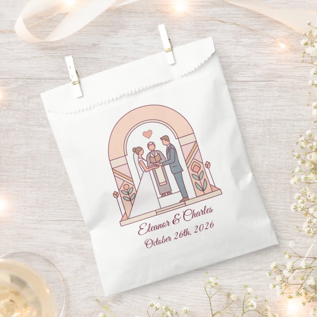 Sacolinha Casamento de Conto de Fadas Art Déco (Cortado)