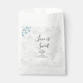 Sacolinha Casamento de Floco de Neve de Inverno
