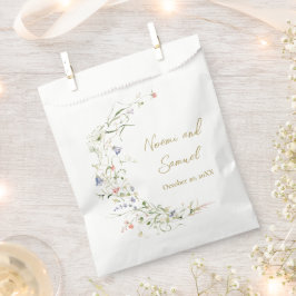 Sacolinha Casamento de flor selvagem com delicado elegante