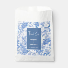 Sacolinha Casamento de Florais Botânicos de Cor Azul