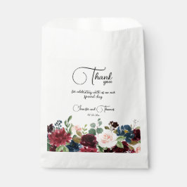 Sacolinha Casamento de Flores de Inglês Azuis