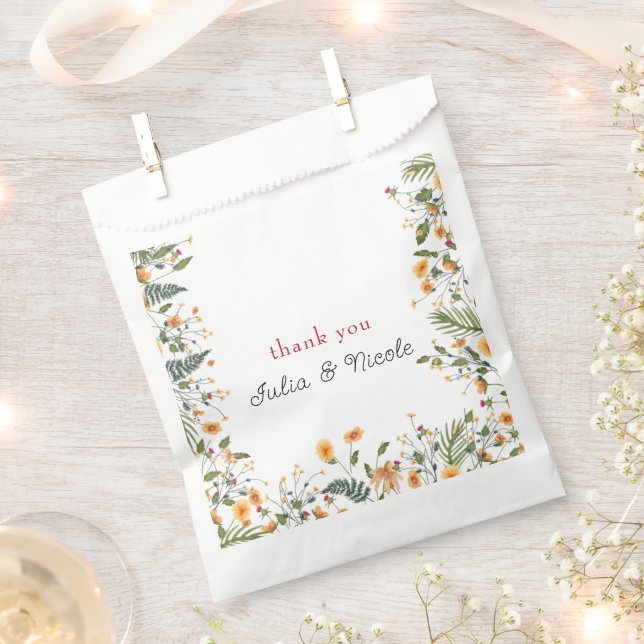 Sacolinha Casamento de Flores de Pedônias de Daffodils Botân (Cortado)