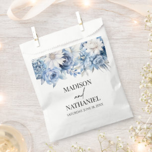 Sacolinha Casamento de Flores Florais Dusty Blue