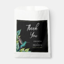 Sacolinha Casamento de Folhas Tropicais Emerald Hummingbird