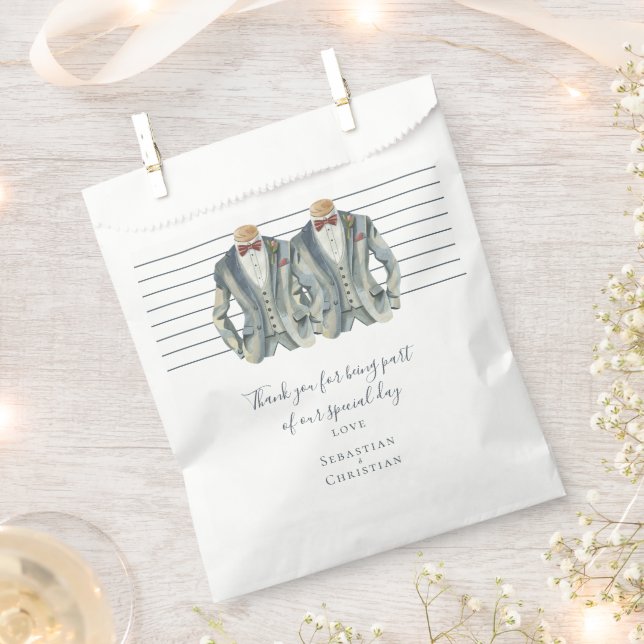 Sacolinha Casamento de Gay personalizado com dois grupos (Cortado)