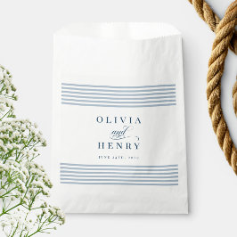 Sacolinha Casamento de Greve Azul Costeira Elegante