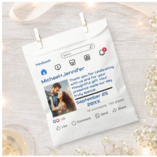 Sacolinha Casamento de Mensagens Personalizadas das Redes So