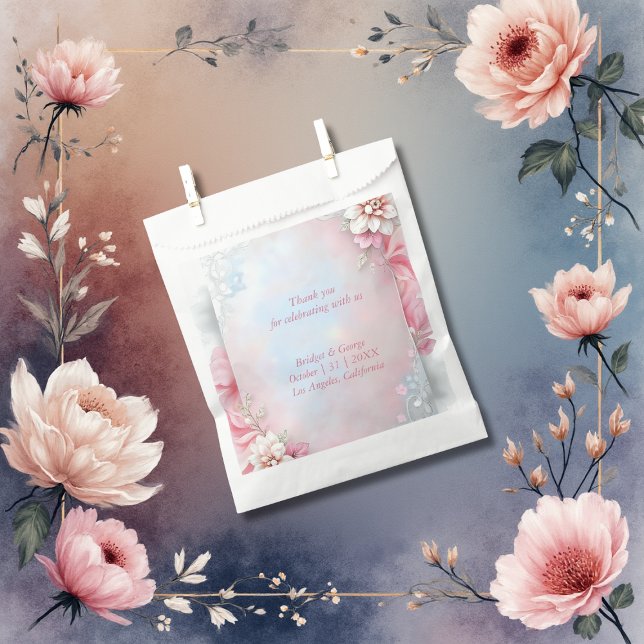 Sacolinha Casamento de Molho Suave de Pastel Brilhante, cor- (Criador carregado)