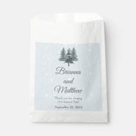 Sacolinha Casamento de Neve de Sempre-Verde de Inverno