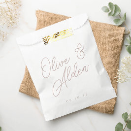 Sacolinha Casamento de Nomes de Script Sobredimensionados de