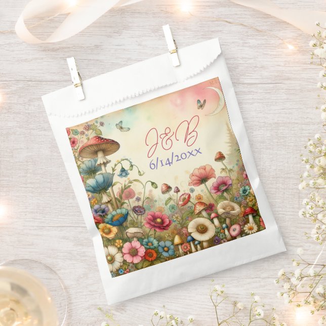 Sacolinha Casamento de Núcleo de Algodão Personalizado (Cortado)