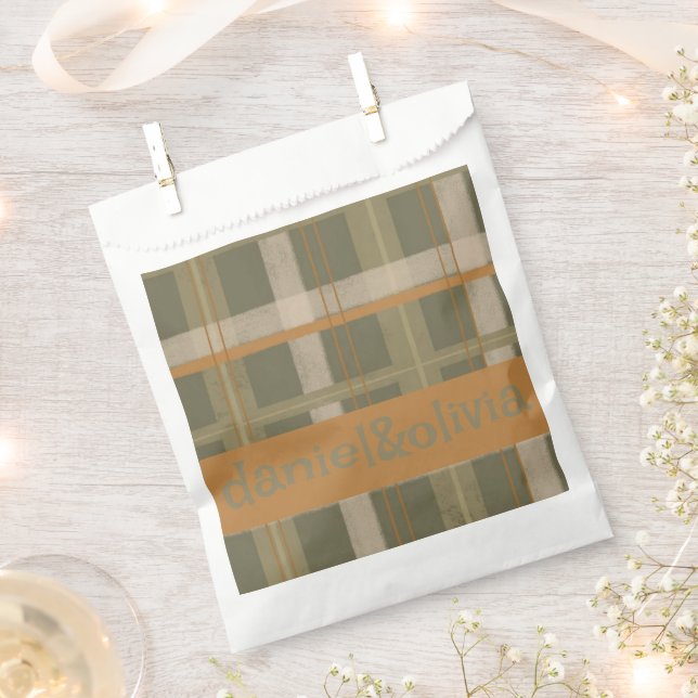 Sacolinha Casamento de Padrão de Tartan Celta Escocês (Cortado)