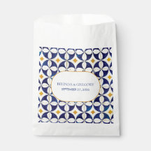 Casamento de Padrão Português Azul e Amarelo