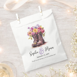 Sacolinha Casamento de País das Raízes Florais Rustic Waterc