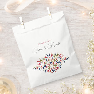 Sacolinha Casamento De Paisley De Paisley Artístico De Luxo