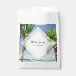 Sacolinha Casamento de Praia de Palmeiras Tropicais