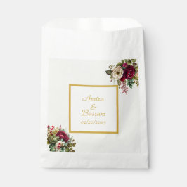 Sacolinha Casamento de Rosas Florais Elegante