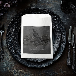 Sacolinha Casamento de Rosas Pretos Góticos Raven e Pretos