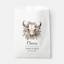 Sacolinha Casamento de Sábado de Crânio Floral de Boho Ocide