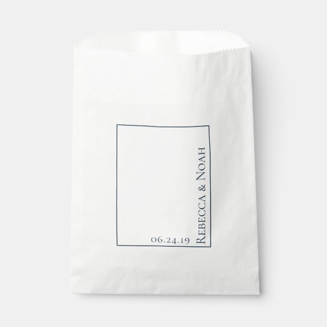 Sacolinha Casamento de Texto Mínimo e Mínimo Impressionante (Frente)