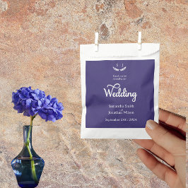 Sacolinha Casamento de Toneladas de Tonelada Azul Monograma 