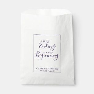 Sacolinha Casamento de Tulipas de Solteiro Roxo Minimalista
