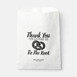 Sacolinha Casamento dos Obrigados do "Knot Pretzels Treat"