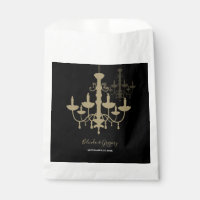 Casamento Dourado Chandelier Negro