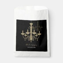 Casamento Dourado Chandelier Negro