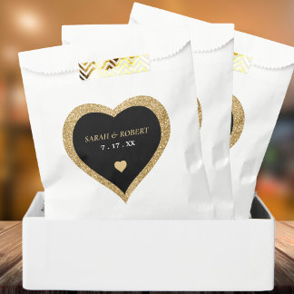 Sacolinha Casamento Dourado e brilhante