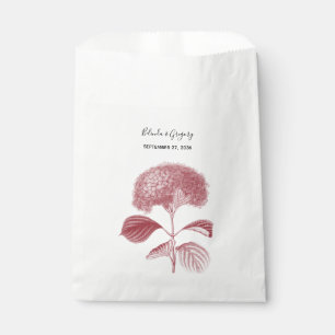 Sacolinha Casamento Elegante Burgundy Hydrangea