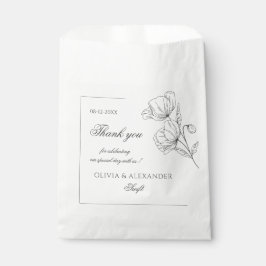 Sacolinha Casamento elegante com flores picadas