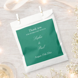 Sacolinha Casamento Elegante Emerald Green Obrigado Por Bols