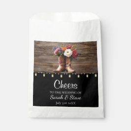 Sacolinha Casamento Elegante Floral de Boots do Cowboy Ocide