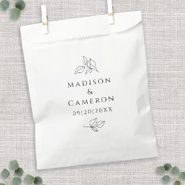 Sacolinha Casamento Elegante Negra e Branca Deixa Goma Verde