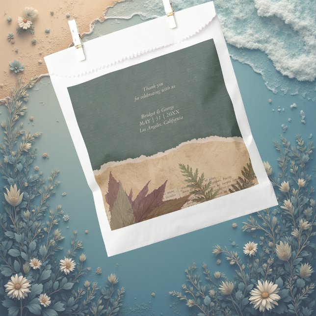 Sacolinha casamento etervintage boho chic greenery (Criador carregado)