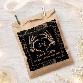 Sacolinha Casamento Favor Bolsas Skeleton Mãos Evento Cardía