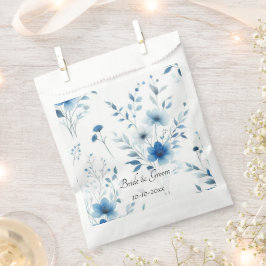 Sacolinha Casamento Floral Azul Elegante