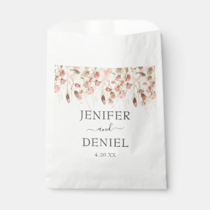 Sacolinha Casamento Floral Boho Aquarela Seca