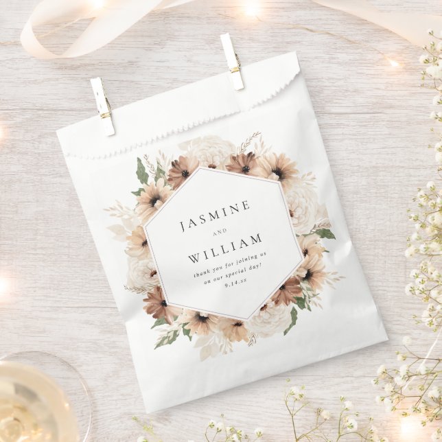 Sacolinha Casamento Floral Boho Neutro Rústico S2 (Cortado)