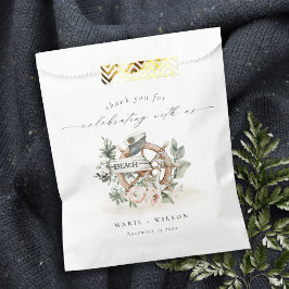 Sacolinha Casamento Floral Da Roda De Ancoragem Náutica Rúst