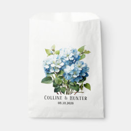 Sacolinha Casamento Floral de Hydrangea Blue Chic