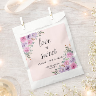 Sacolinha Casamento Floral em Aquarela Rosa Elegante
